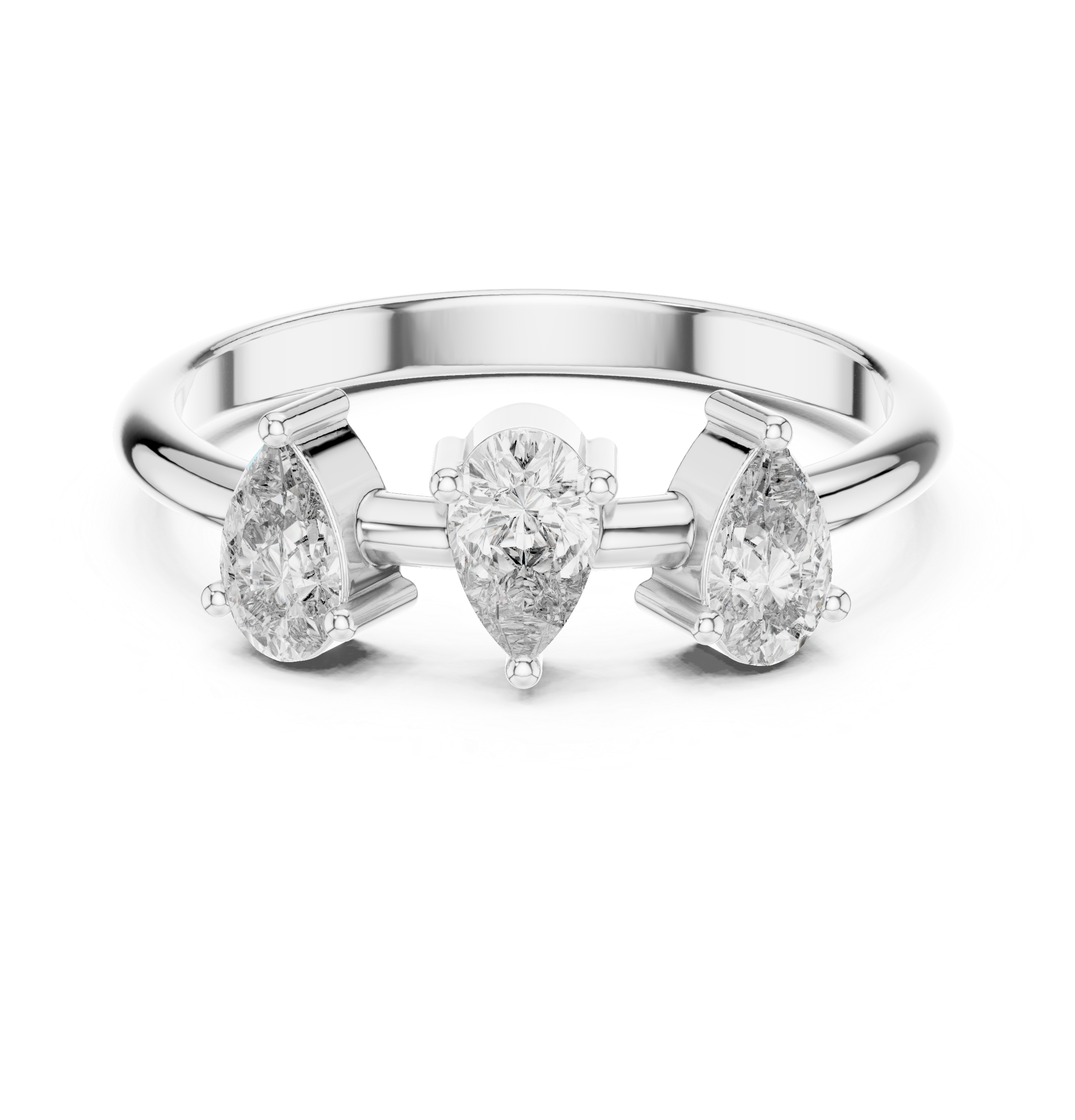 Graceful Pear Diamond Lab Grown Diamond Ring