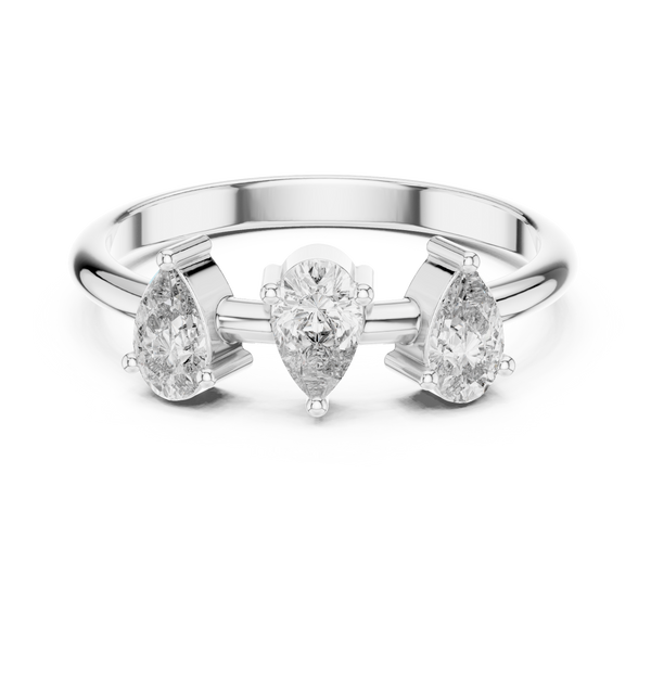 Graceful Pear Diamond Lab Grown Diamond Ring