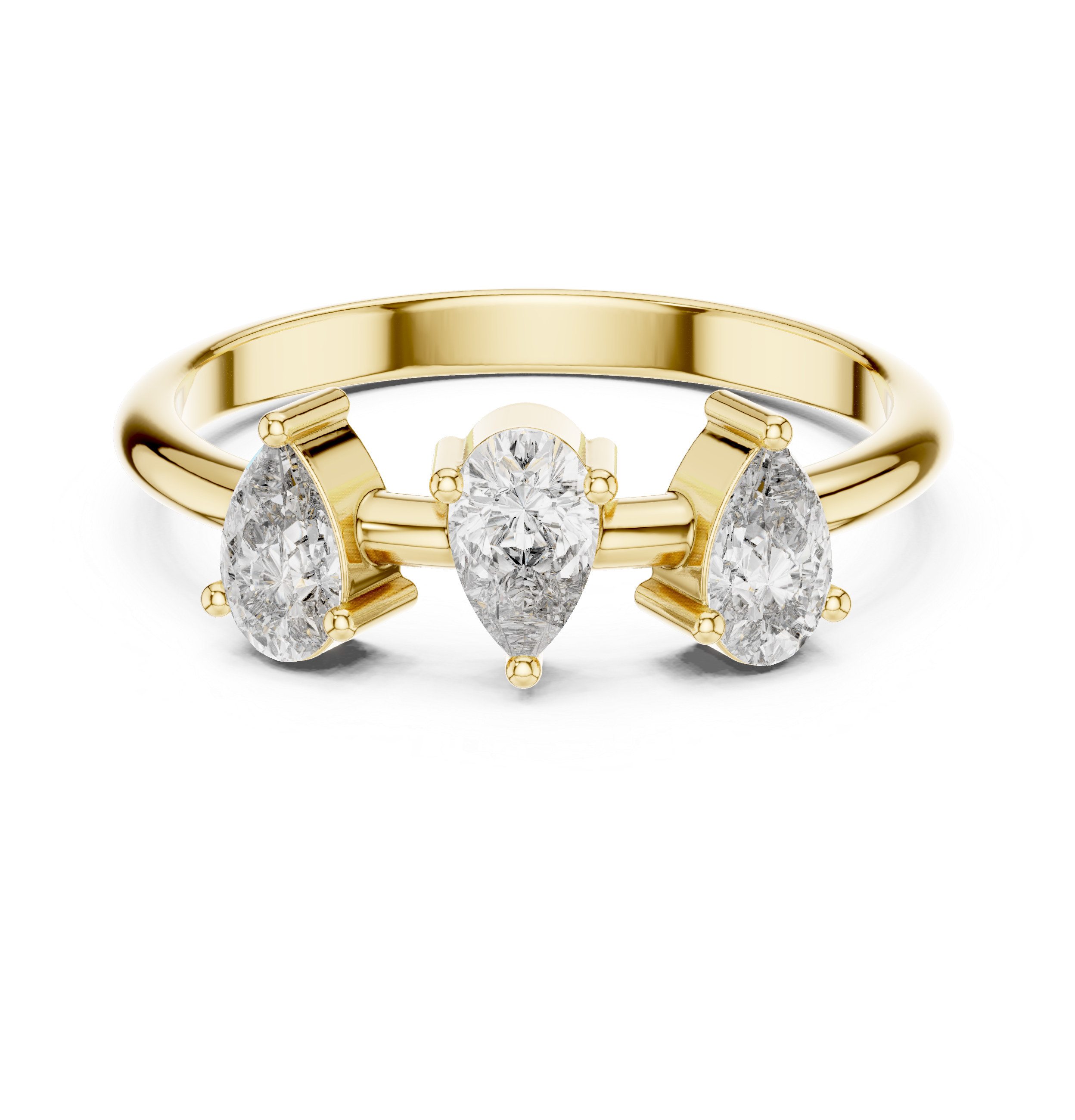 Graceful Pear Diamond Lab Grown Diamond Ring