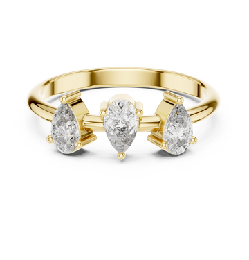 Graceful Pear Diamond Lab Grown Diamond Ring