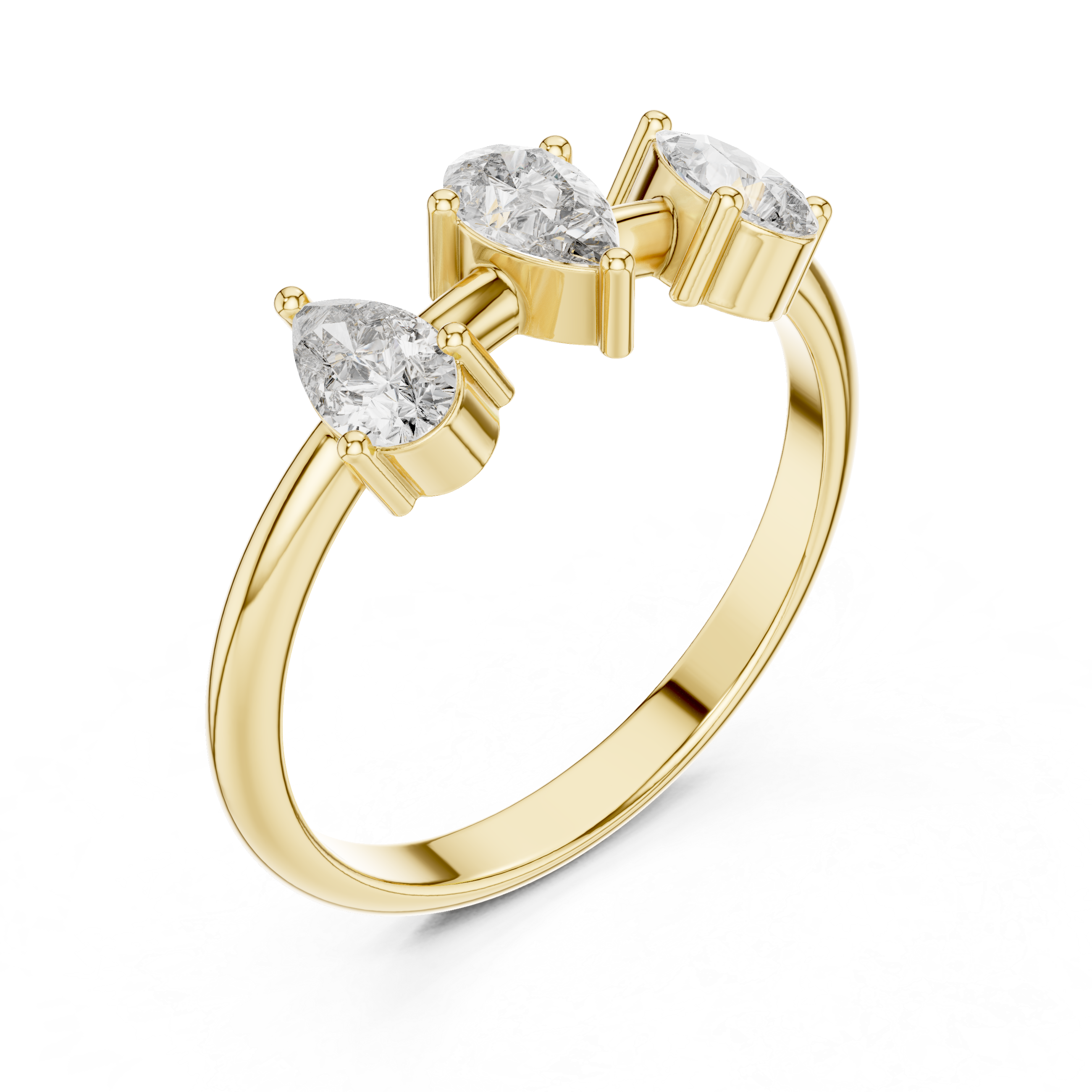 Graceful Pear Diamond Lab Grown Diamond Ring