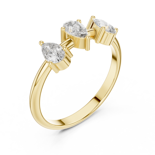 Graceful Pear Diamond Lab Grown Diamond Ring