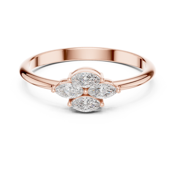 Enchanting Marquise Diamond Lab Grown Diamond Ring