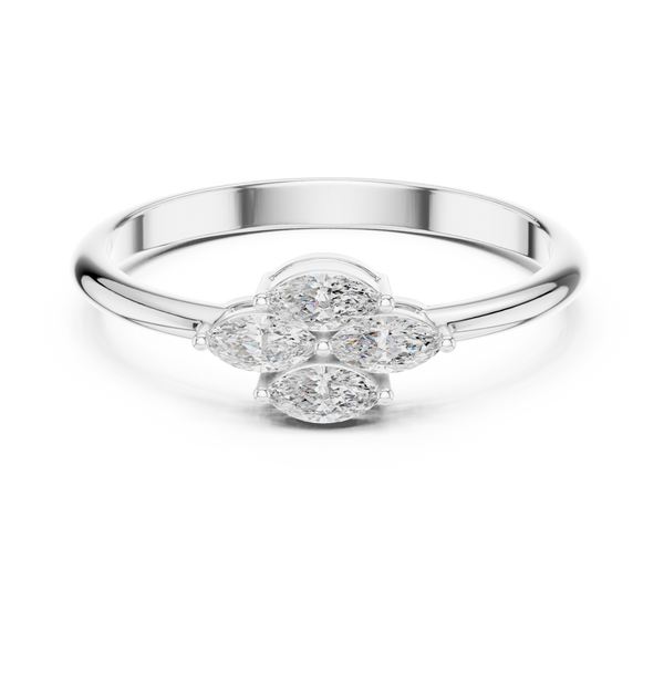 Enchanting Marquise Diamond Lab Grown Diamond Ring