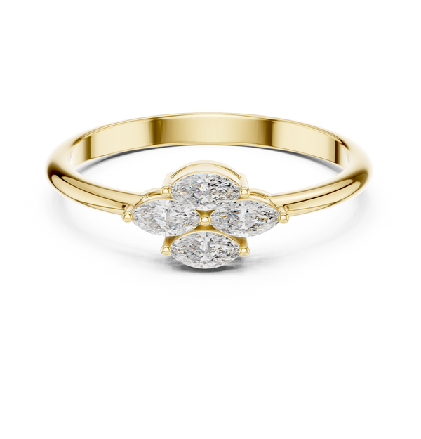 Enchanting Marquise Diamond Lab Grown Diamond Ring