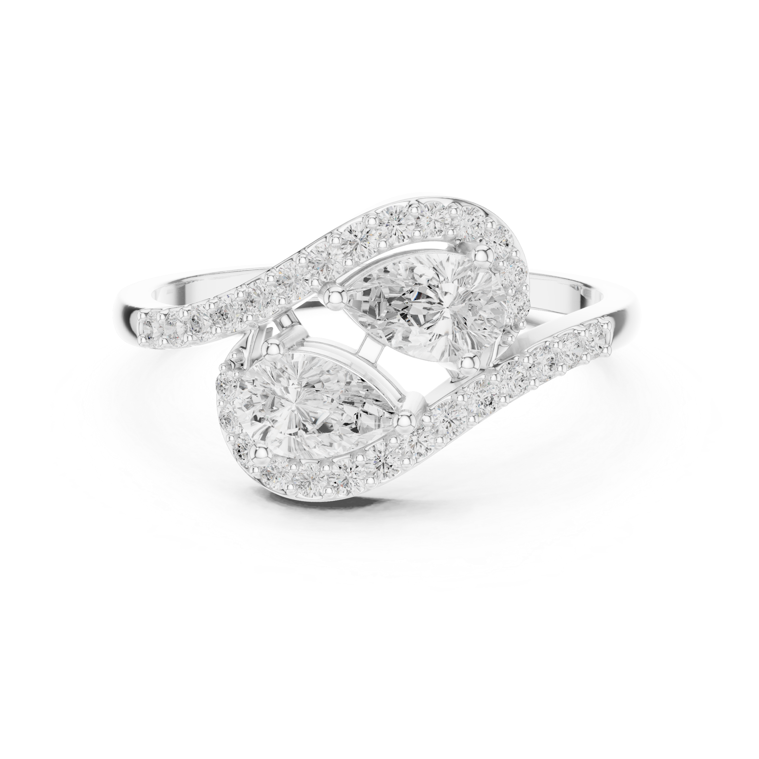 Pear And Round Diamond Embrace Lab Grown Diamond Ring