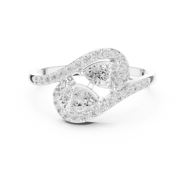 Pear And Round Diamond Embrace Lab Grown Diamond Ring