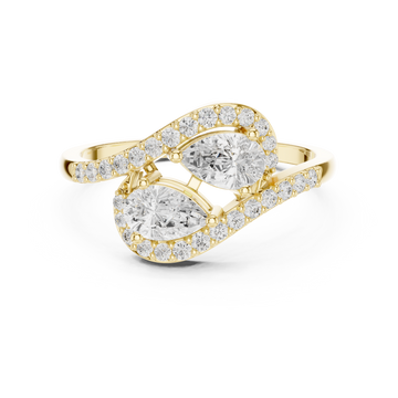 Pear And Round Diamond Embrace Lab Grown Diamond Ring