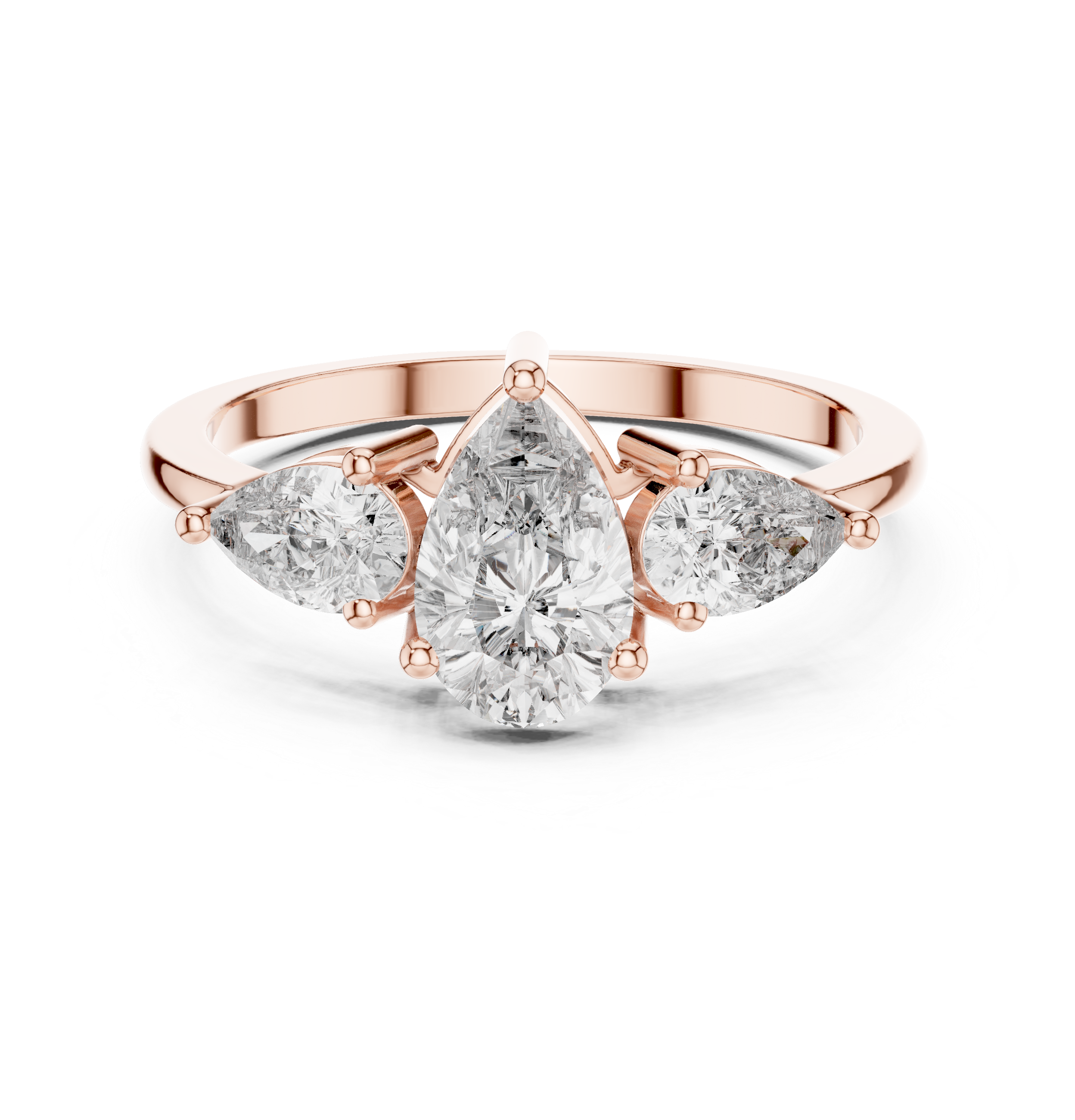 0.7 ct Pear Diamond Solitaire Lab Grown Diamond Ring