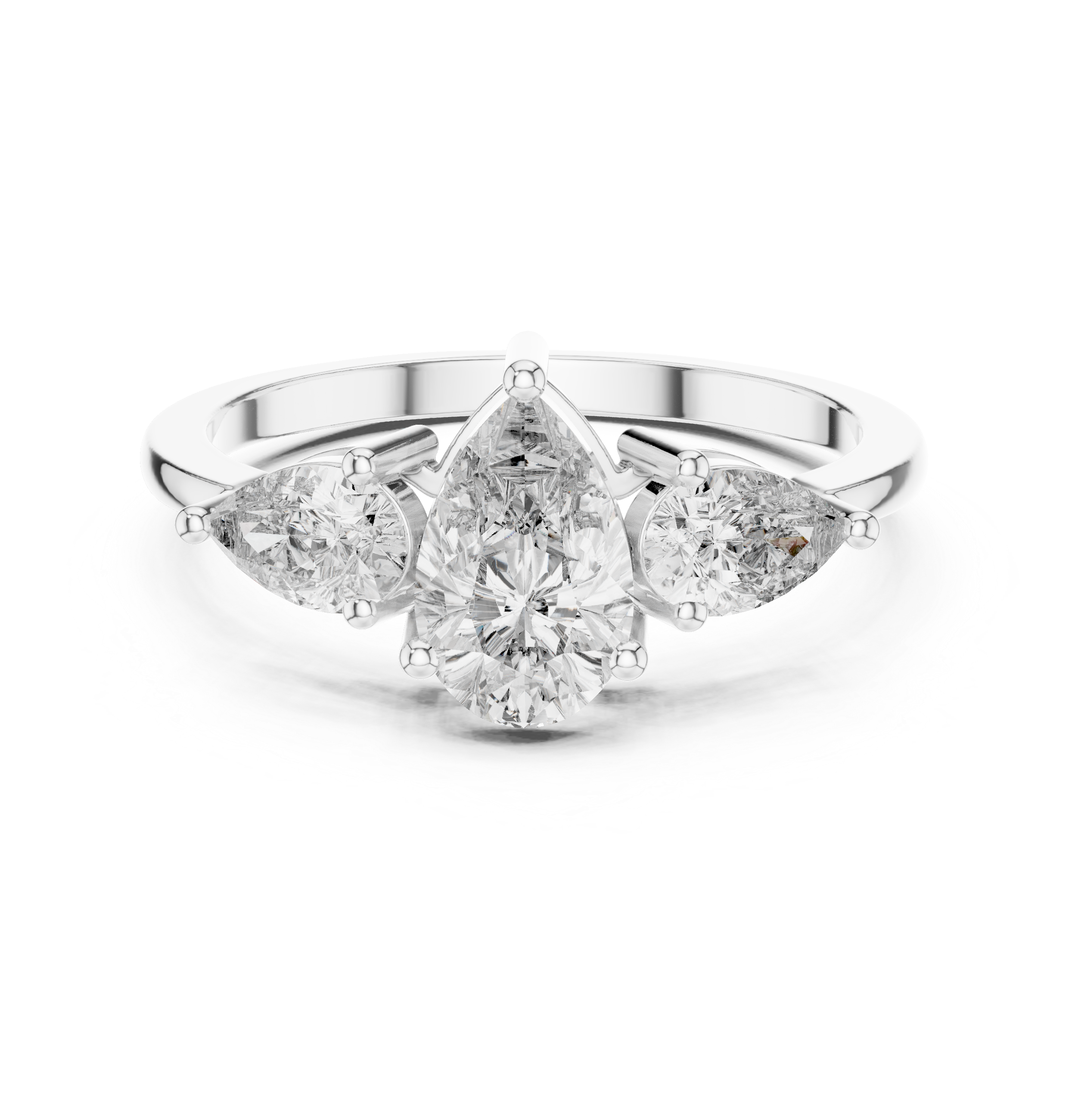 0.7 ct Pear Diamond Solitaire Lab Grown Diamond Ring