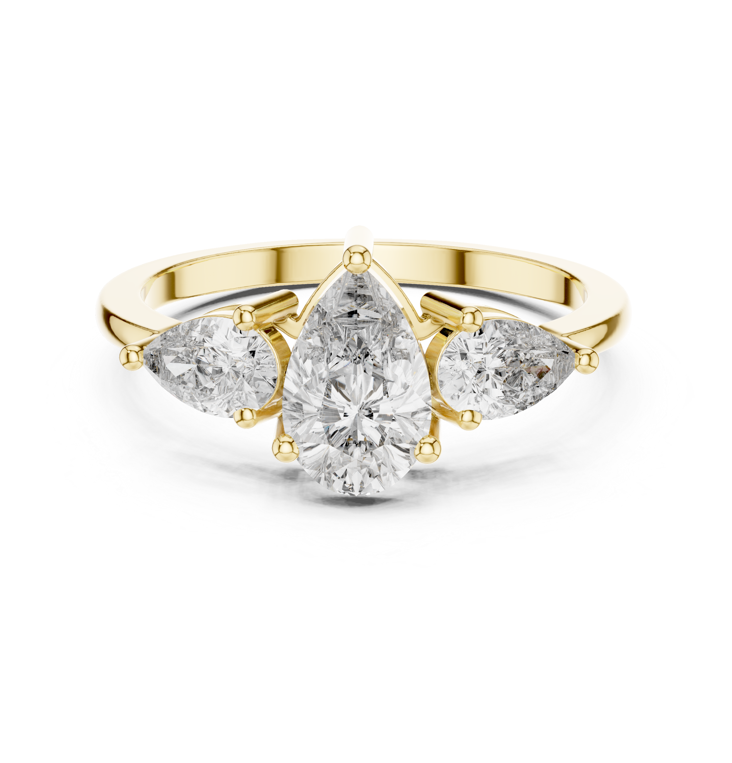 0.7 ct Pear Diamond Solitaire Lab Grown Diamond Ring