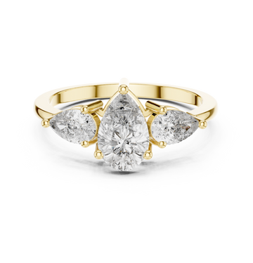 0.7 ct Pear Diamond Solitaire Lab Grown Diamond Ring