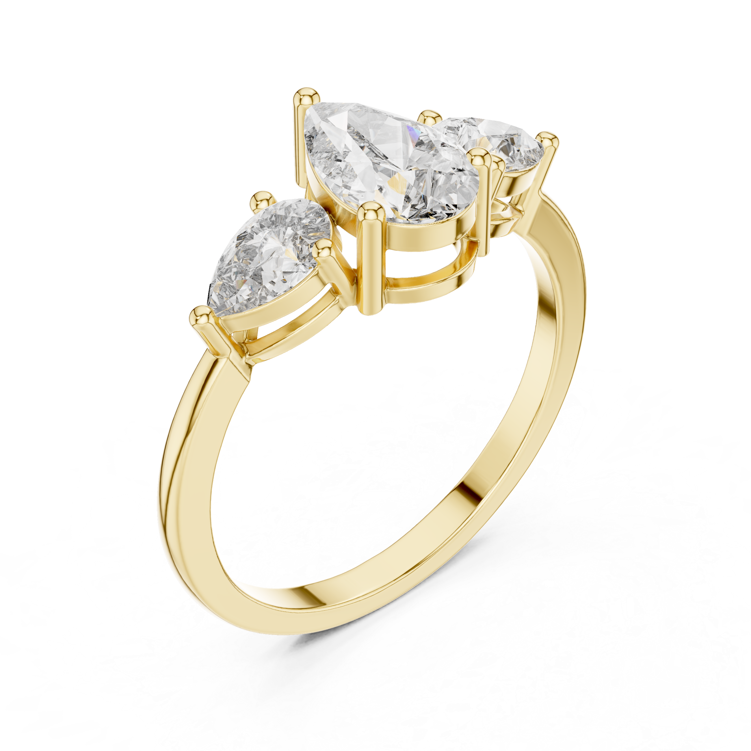 0.7 ct Pear Diamond Solitaire Lab Grown Diamond Ring