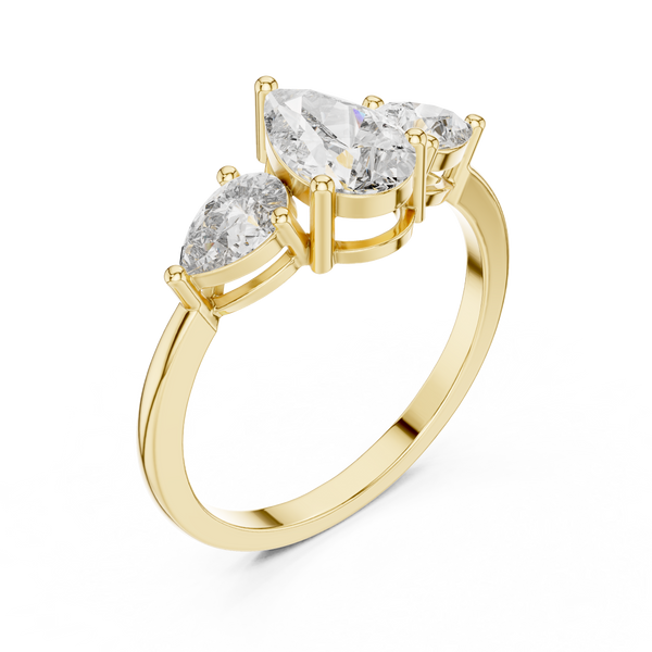 0.7 ct Pear Diamond Solitaire Lab Grown Diamond Ring