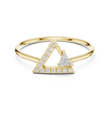Geometric Diamond Sparkle Lab Grown Diamond Ring