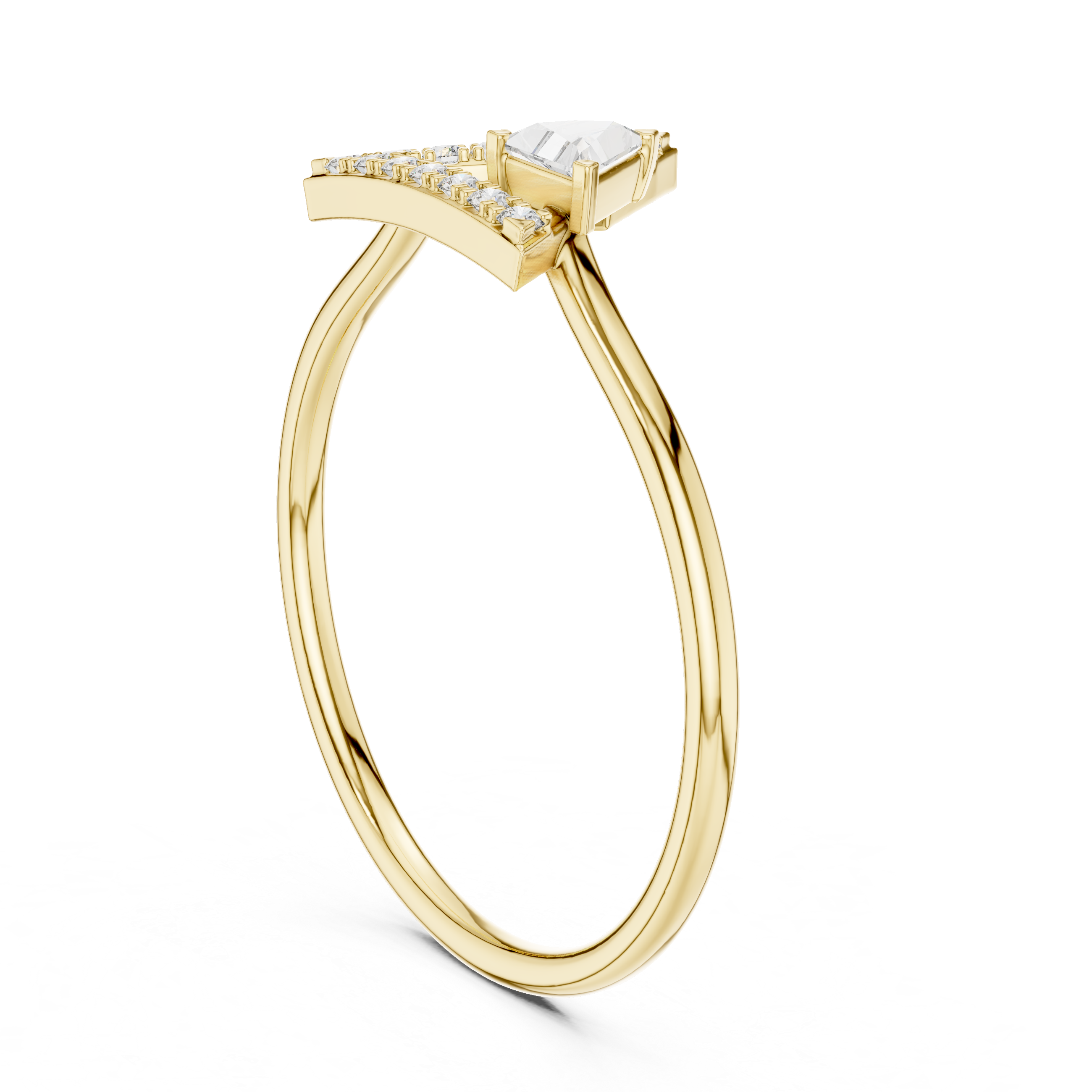 Geometric Diamond Sparkle Lab Grown Diamond Ring
