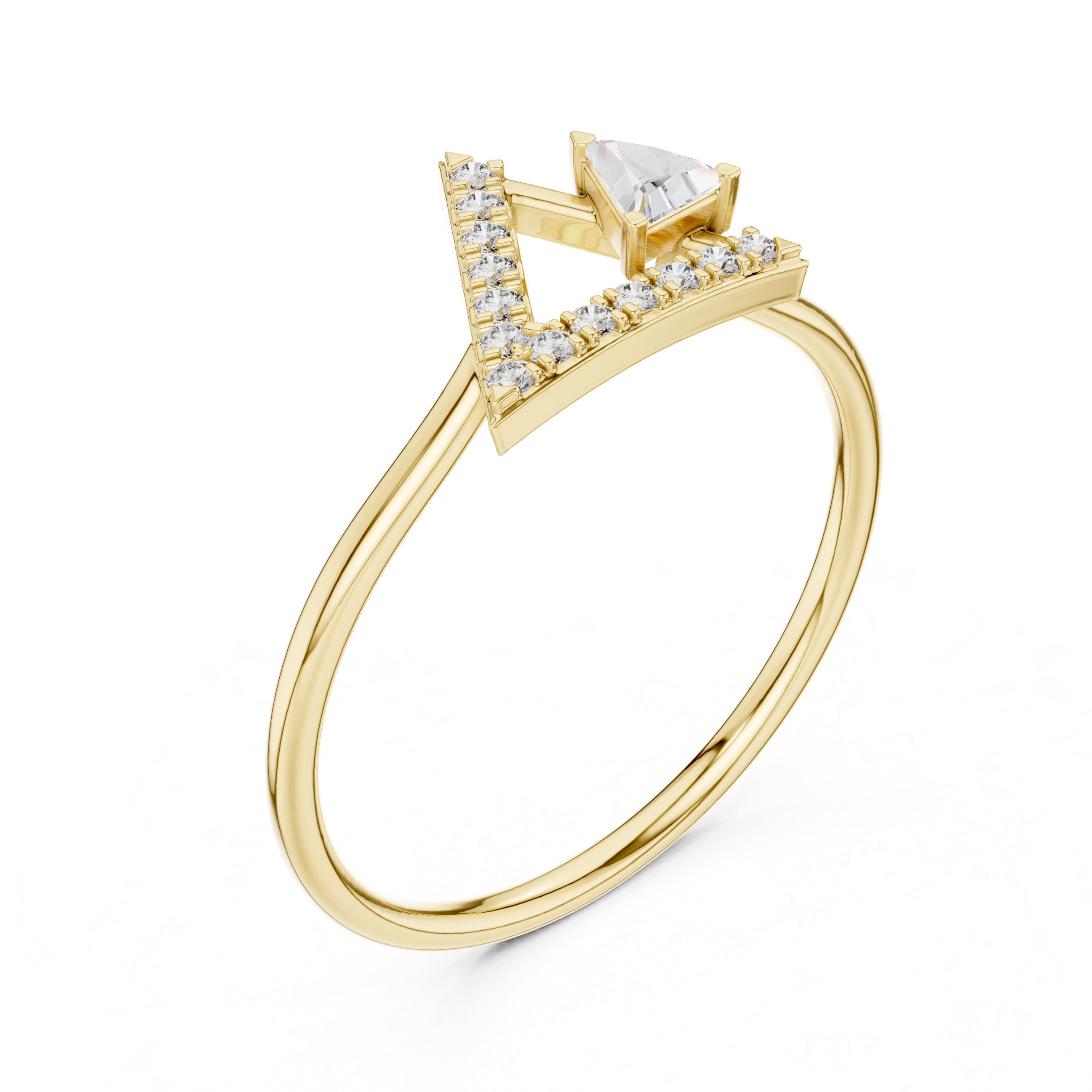 Geometric Diamond Sparkle Lab Grown Diamond Ring