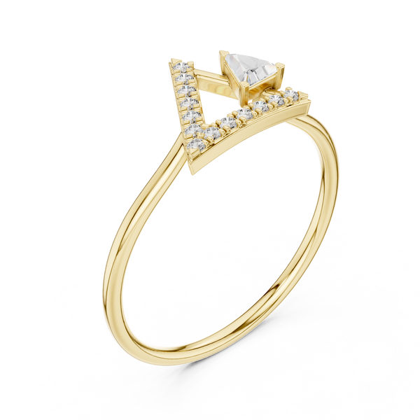 Geometric Diamond Sparkle Lab Grown Diamond Ring