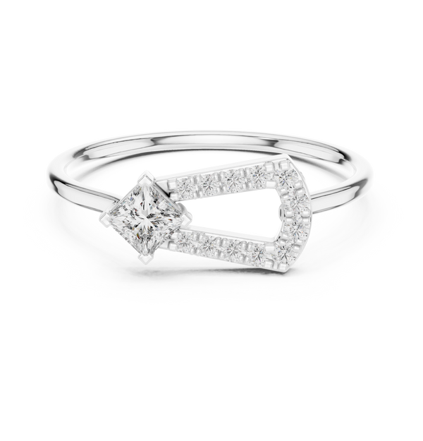 Regal Princess And Round Diamond Lab Grown Diamond Ring