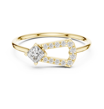 Regal Princess And Round Diamond Lab Grown Diamond Ring