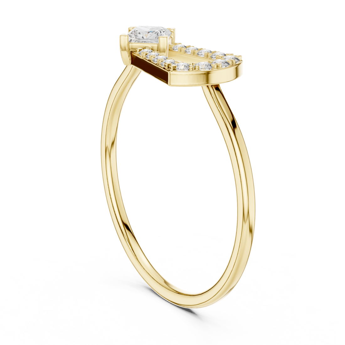 Regal Princess And Round Diamond Lab Grown Diamond Ring