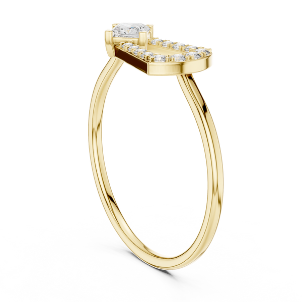 Regal Princess And Round Diamond Lab Grown Diamond Ring