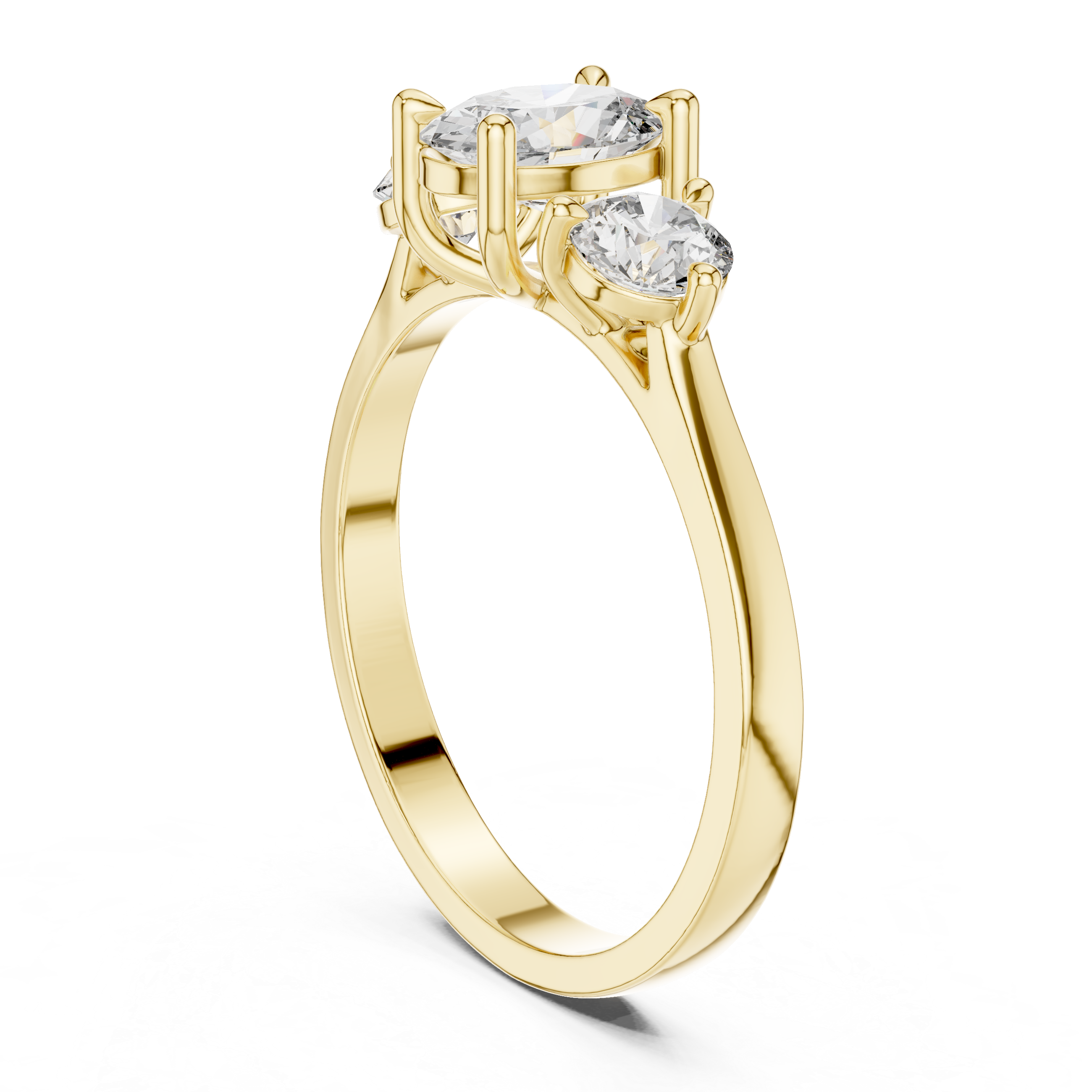 Exquisite 0.7ct Oval & Round Diamond Lab Grown Diamond Ring