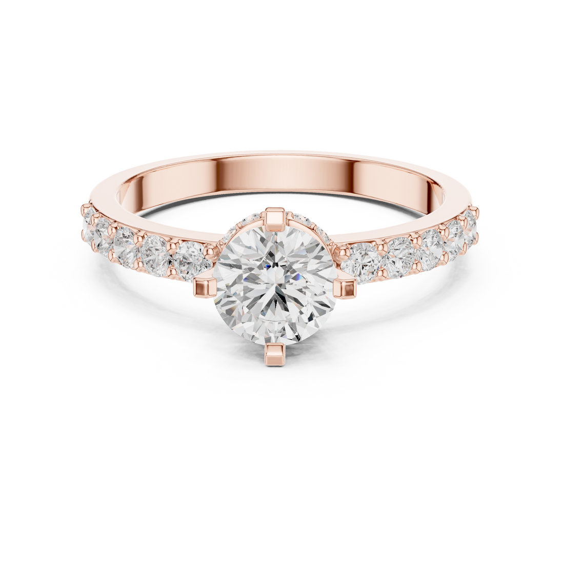 Brilliant 0.8 ct Round Diamond Lab Grown Diamond Ring