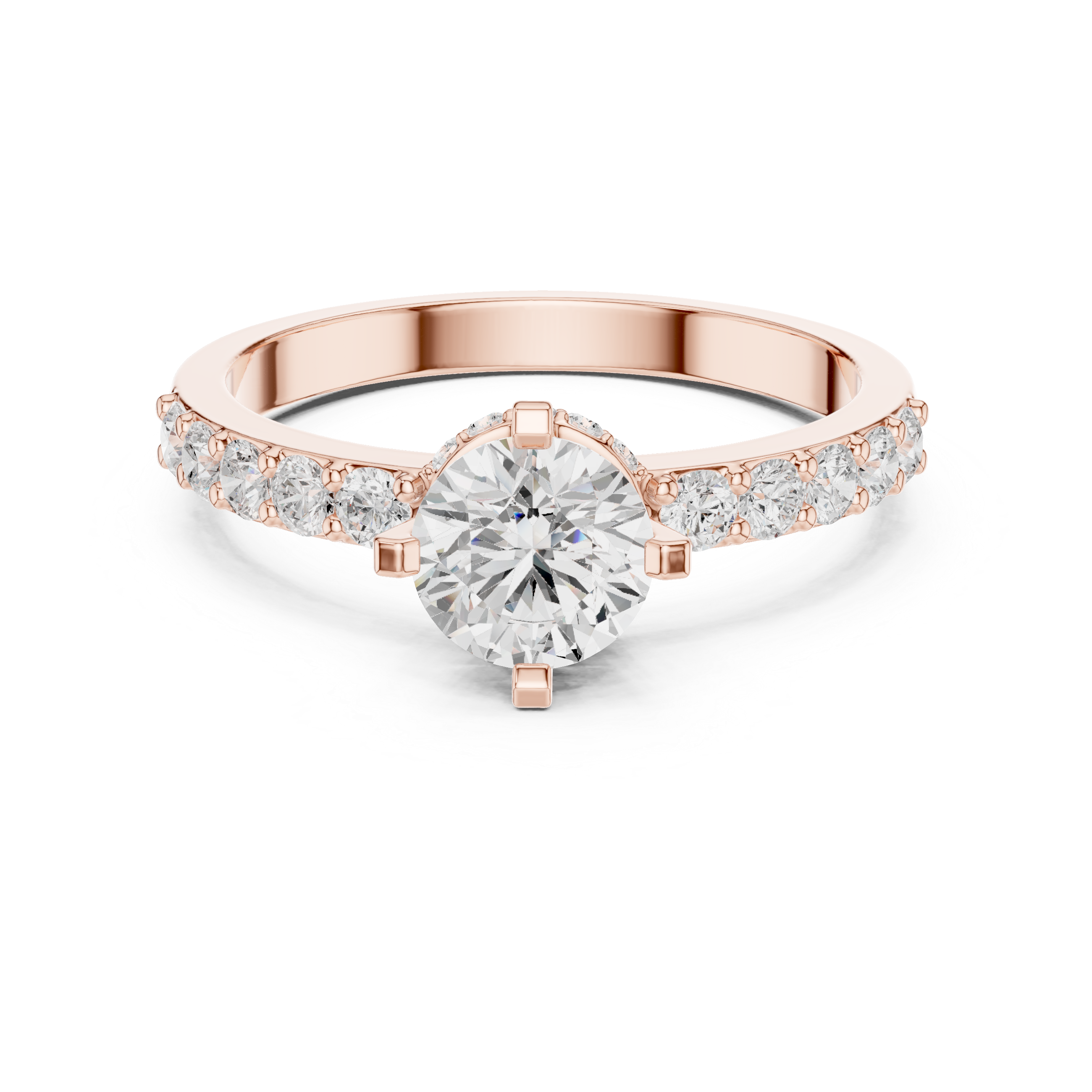 Brilliant 0.8 ct Round Diamond Lab Grown Diamond Ring