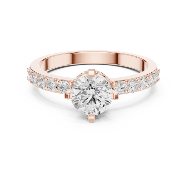 Brilliant 0.8 ct Round Diamond Lab Grown Diamond Ring