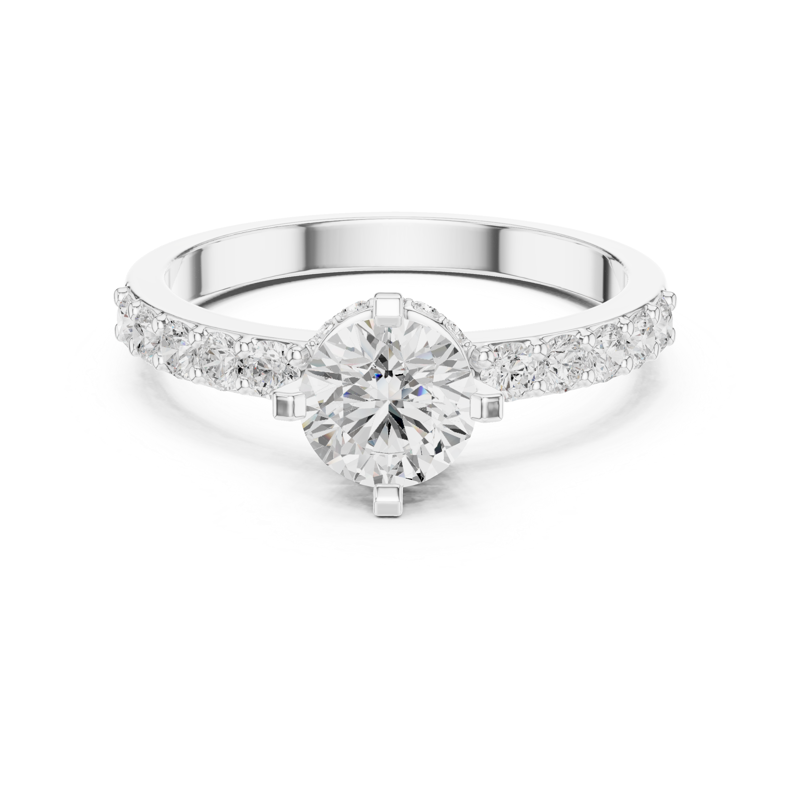 Brilliant 0.8 ct Round Diamond Lab Grown Diamond Ring