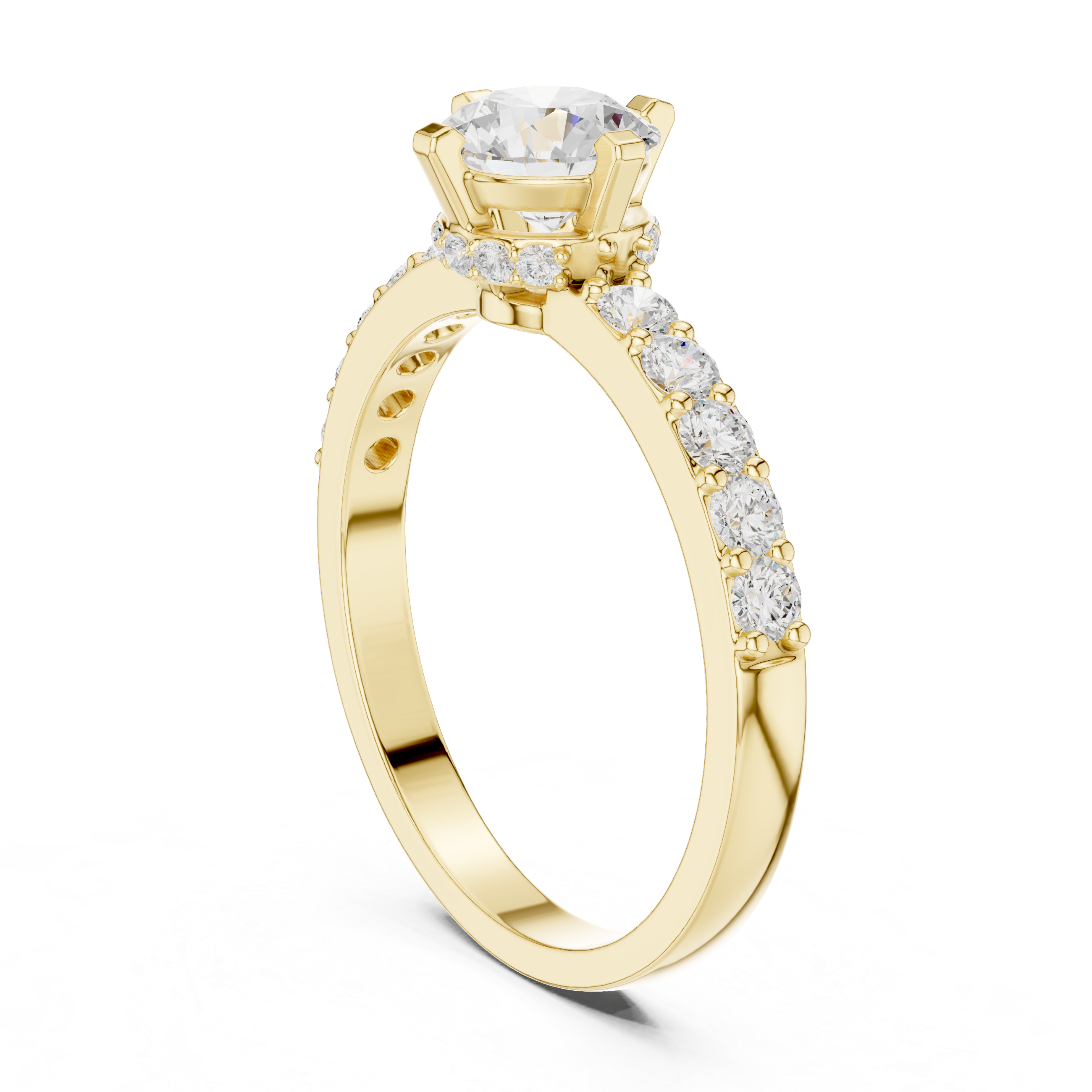 Brilliant 0.8 ct Round Diamond Lab Grown Diamond Ring