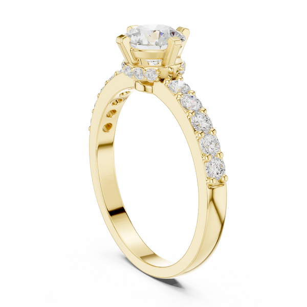 Brilliant 0.8 ct Round Diamond Lab Grown Diamond Ring