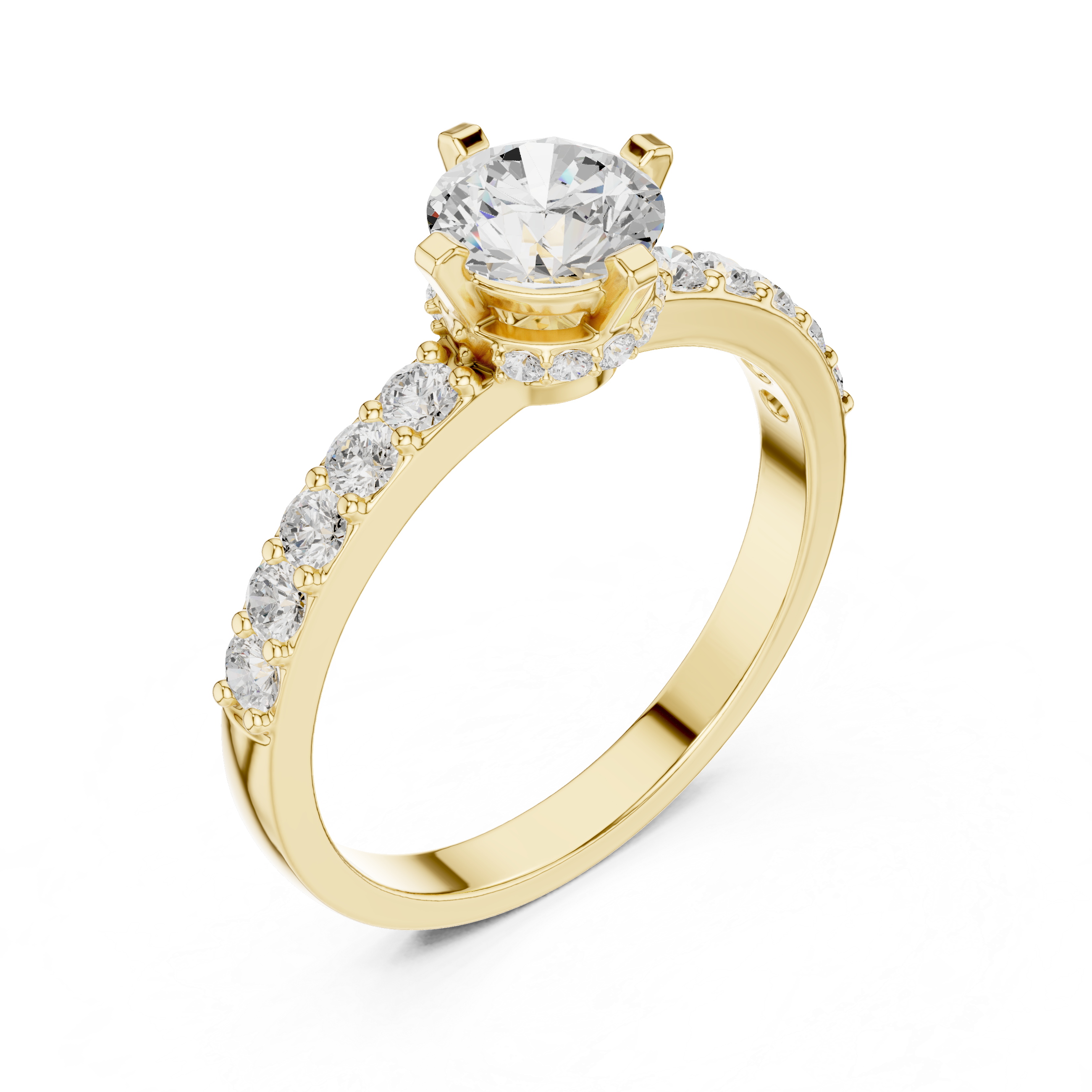 Brilliant 0.8 ct Round Diamond Lab Grown Diamond Ring