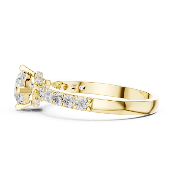 Brilliant 0.8 ct Round Diamond Lab Grown Diamond Ring