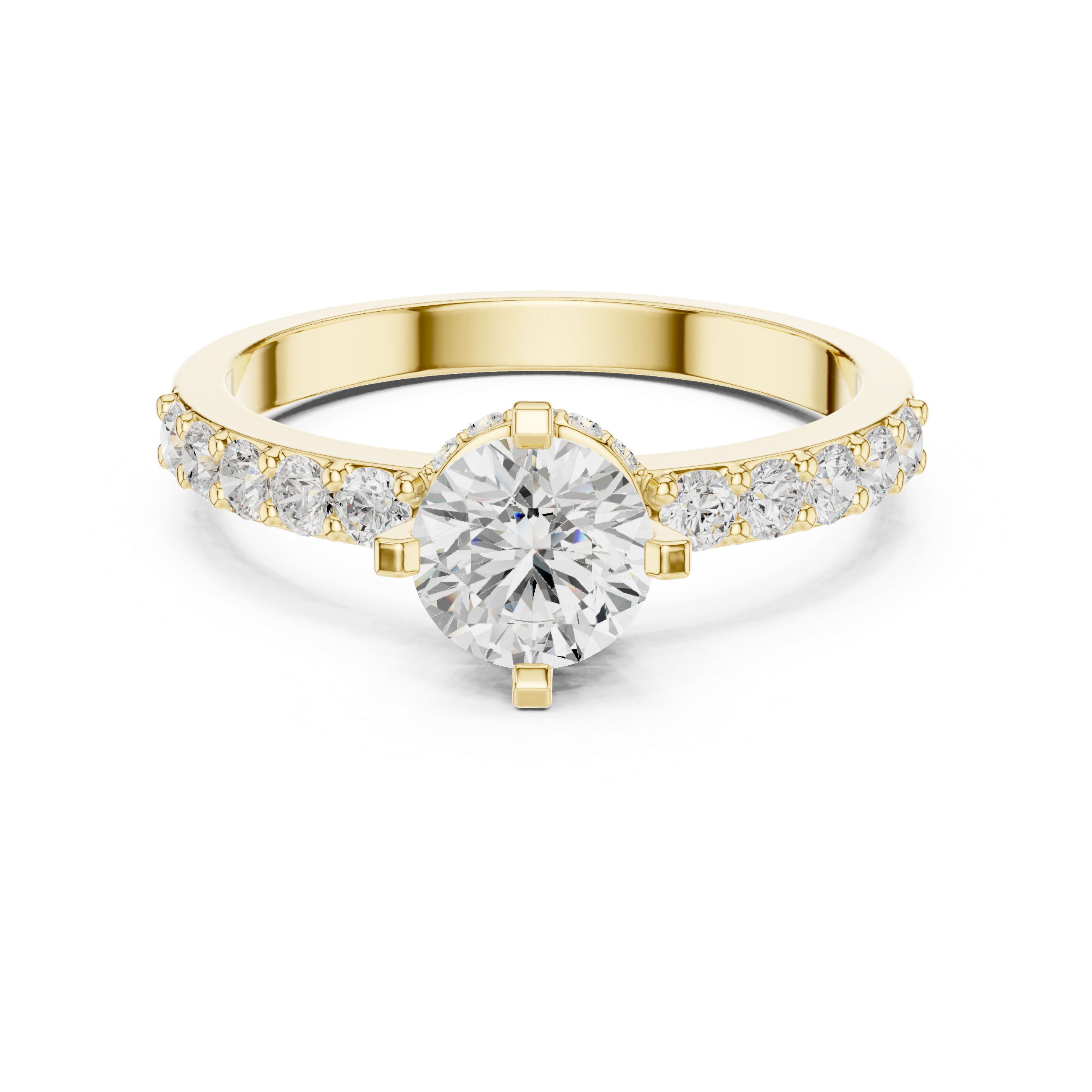 Brilliant 0.8 ct Round Diamond Lab Grown Diamond Ring