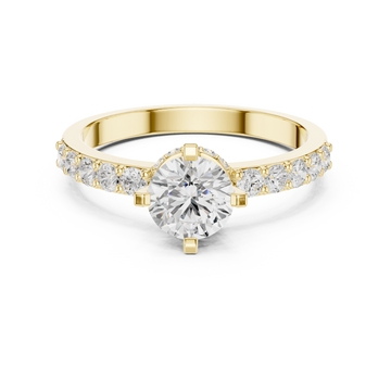 Brilliant 0.8 ct Round Diamond Lab Grown Diamond Ring