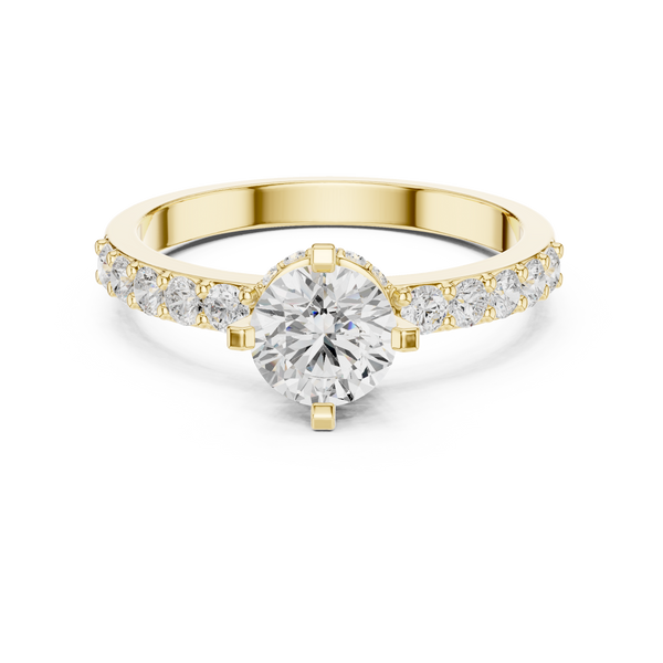 Brilliant 0.8 ct Round Diamond Lab Grown Diamond Ring