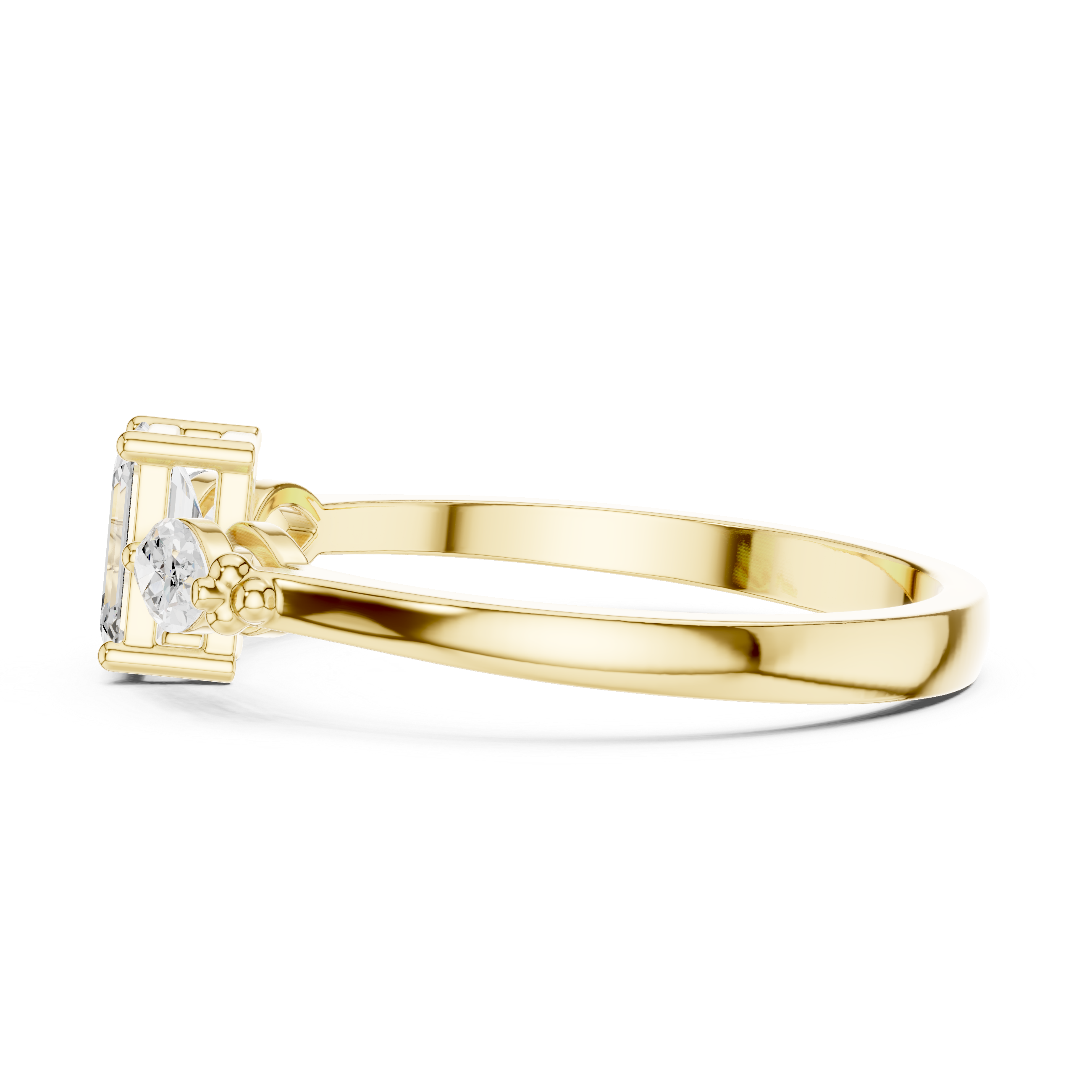 Emerald & Marquise Diamond Duet Lab Grown Diamond Ring
