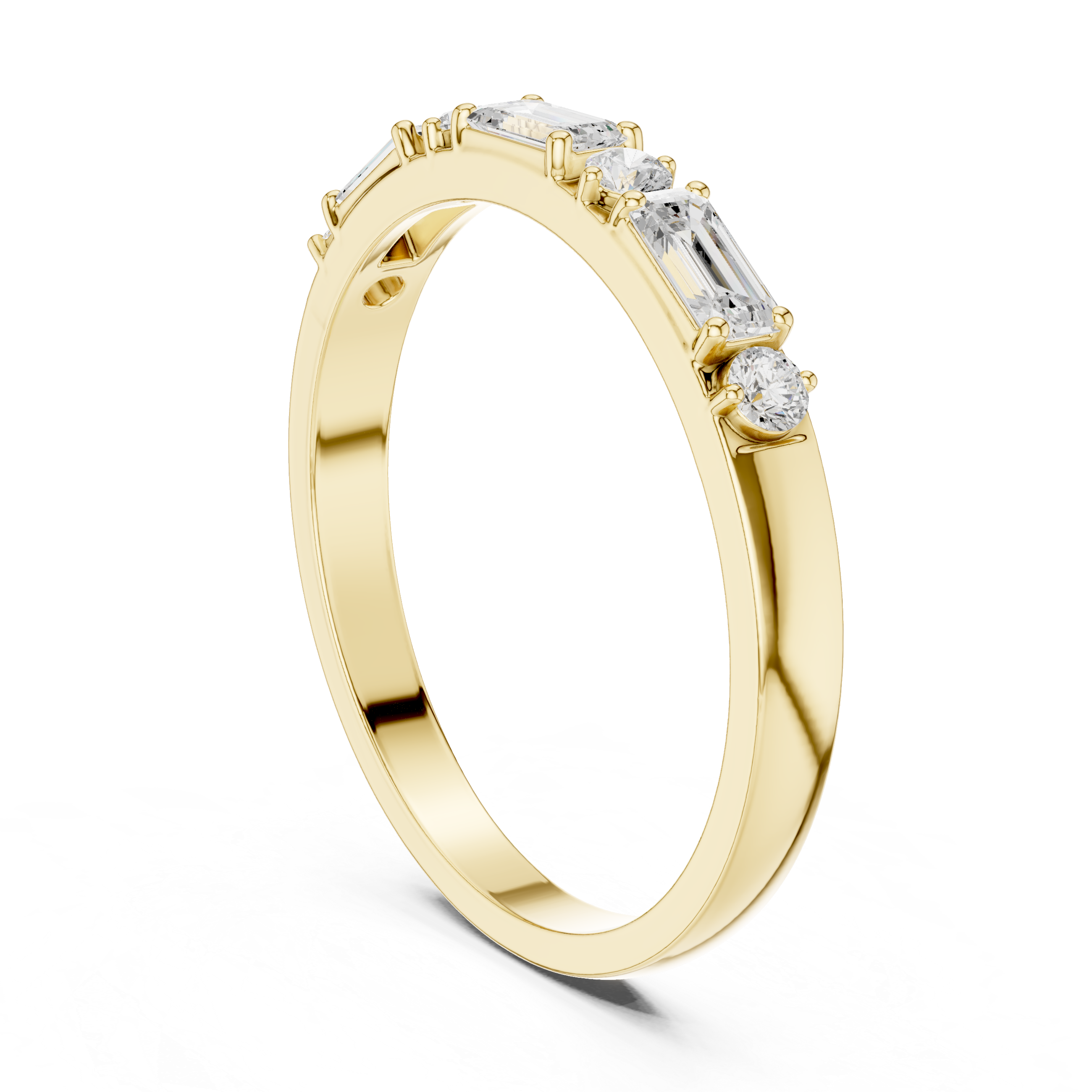 Signature Emerald & Round Diamond Lab Grown Diamond Ring