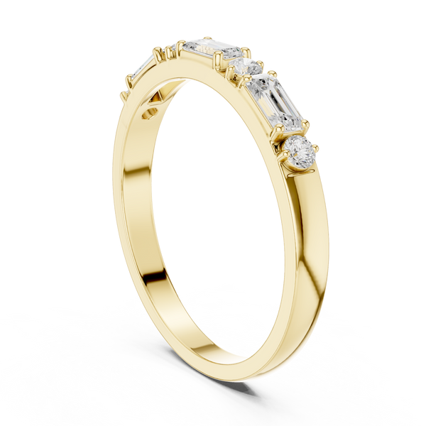 Signature Emerald & Round Diamond Lab Grown Diamond Ring