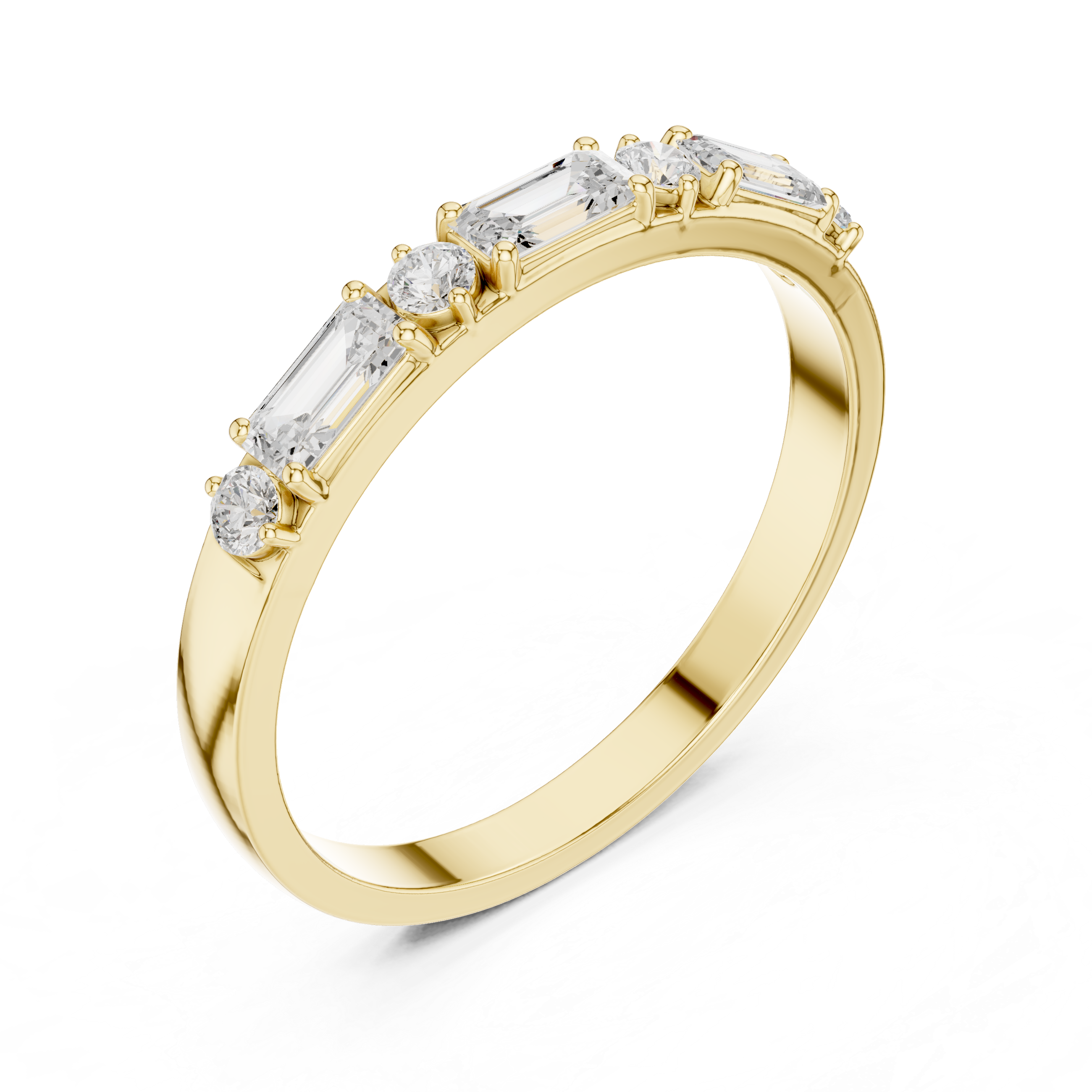 Signature Emerald & Round Diamond Lab Grown Diamond Ring