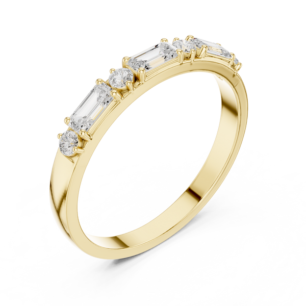 Signature Emerald & Round Diamond Lab Grown Diamond Ring