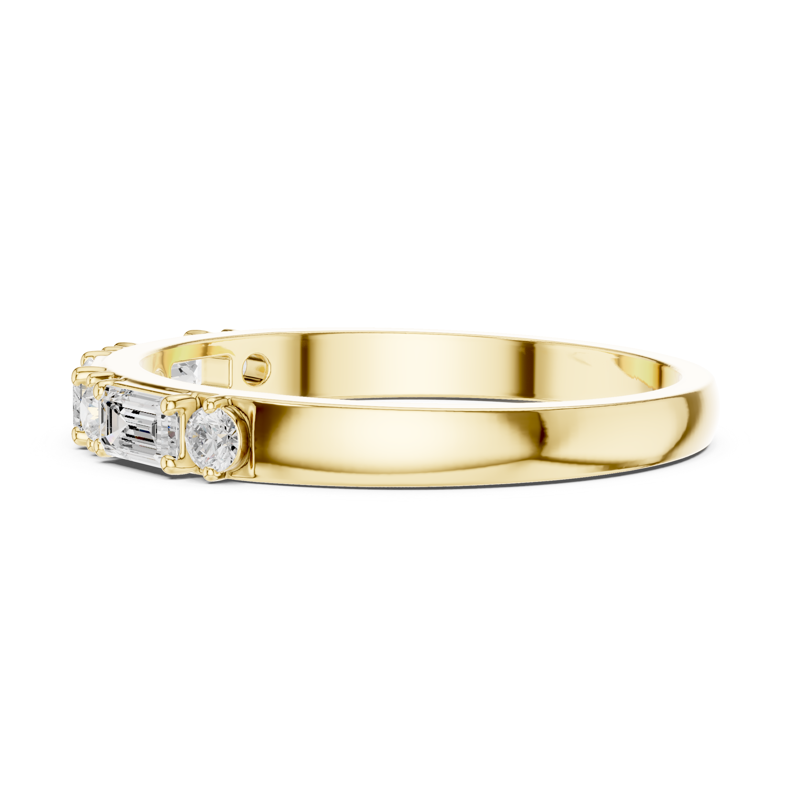 Signature Emerald & Round Diamond Lab Grown Diamond Ring