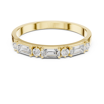 Signature Emerald & Round Diamond Lab Grown Diamond Ring