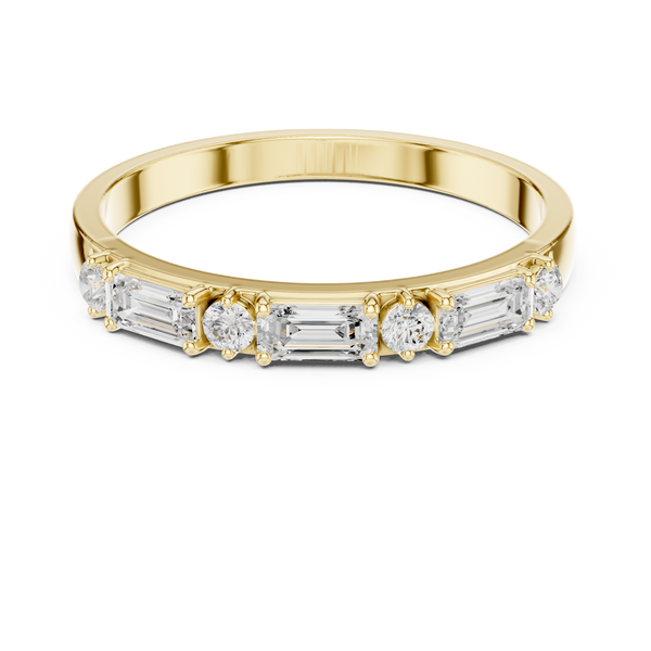 Signature Emerald & Round Diamond Lab Grown Diamond Ring