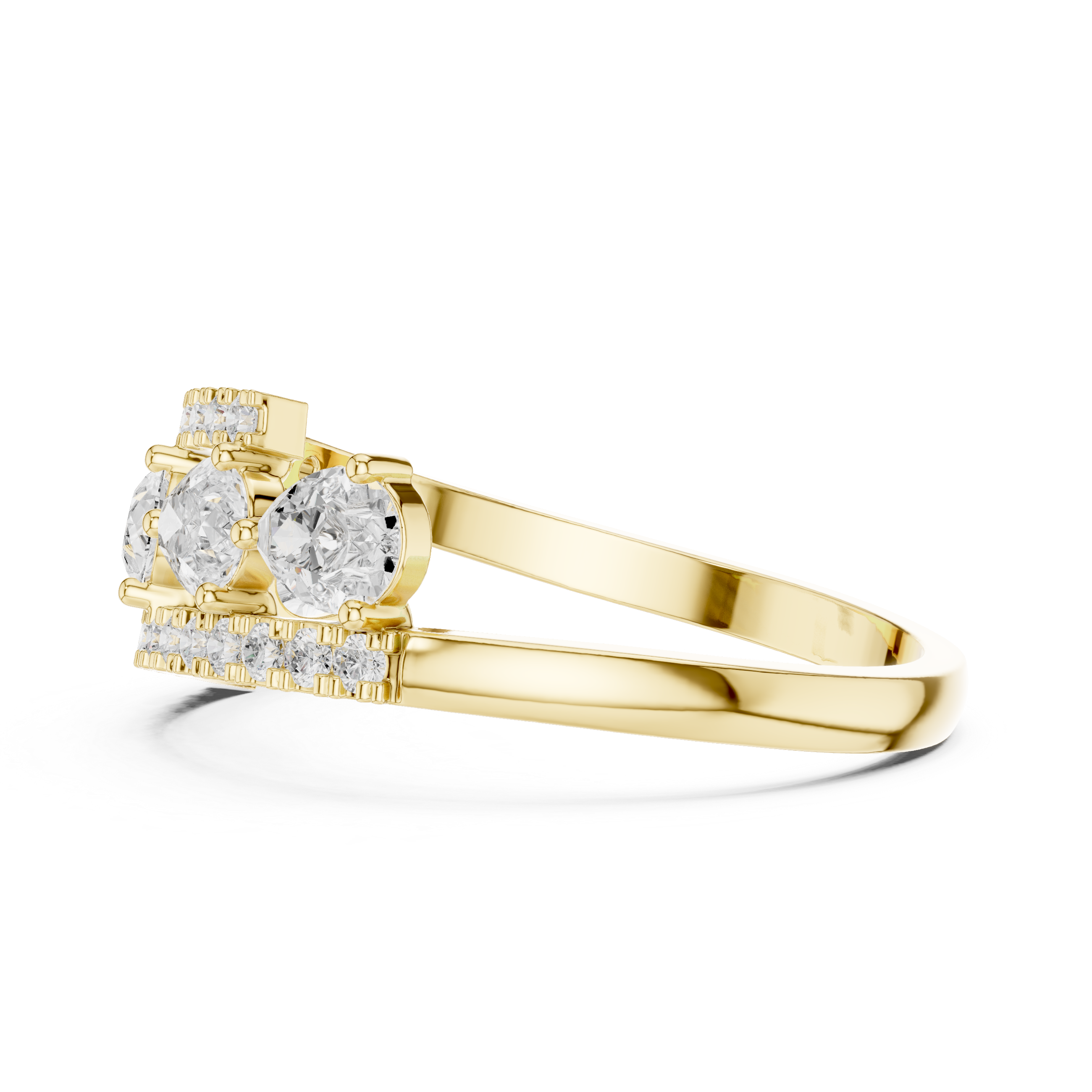 Pear & Round Diamond Lab Grown Diamond Ring