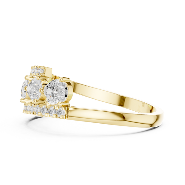 Pear & Round Diamond Lab Grown Diamond Ring