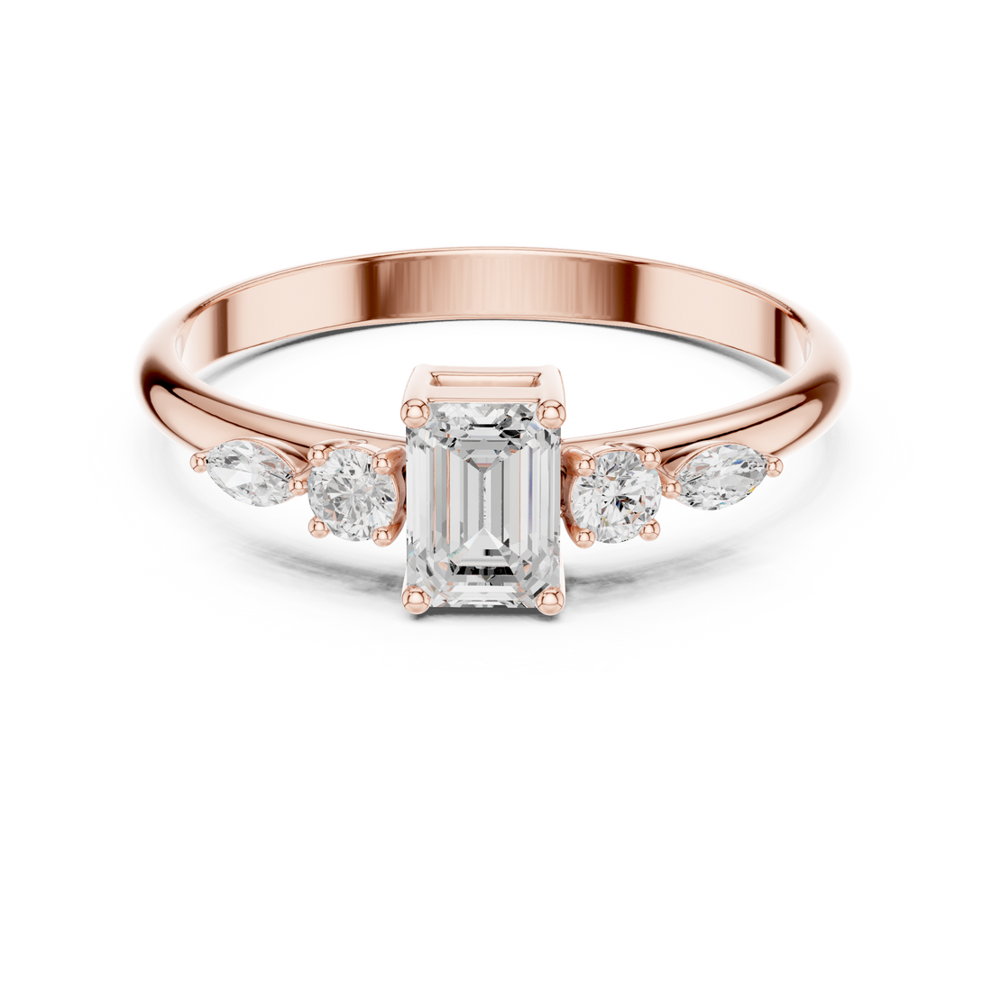 Exquisite Multi-Shape Diamond Lab Grown Diamond Ring