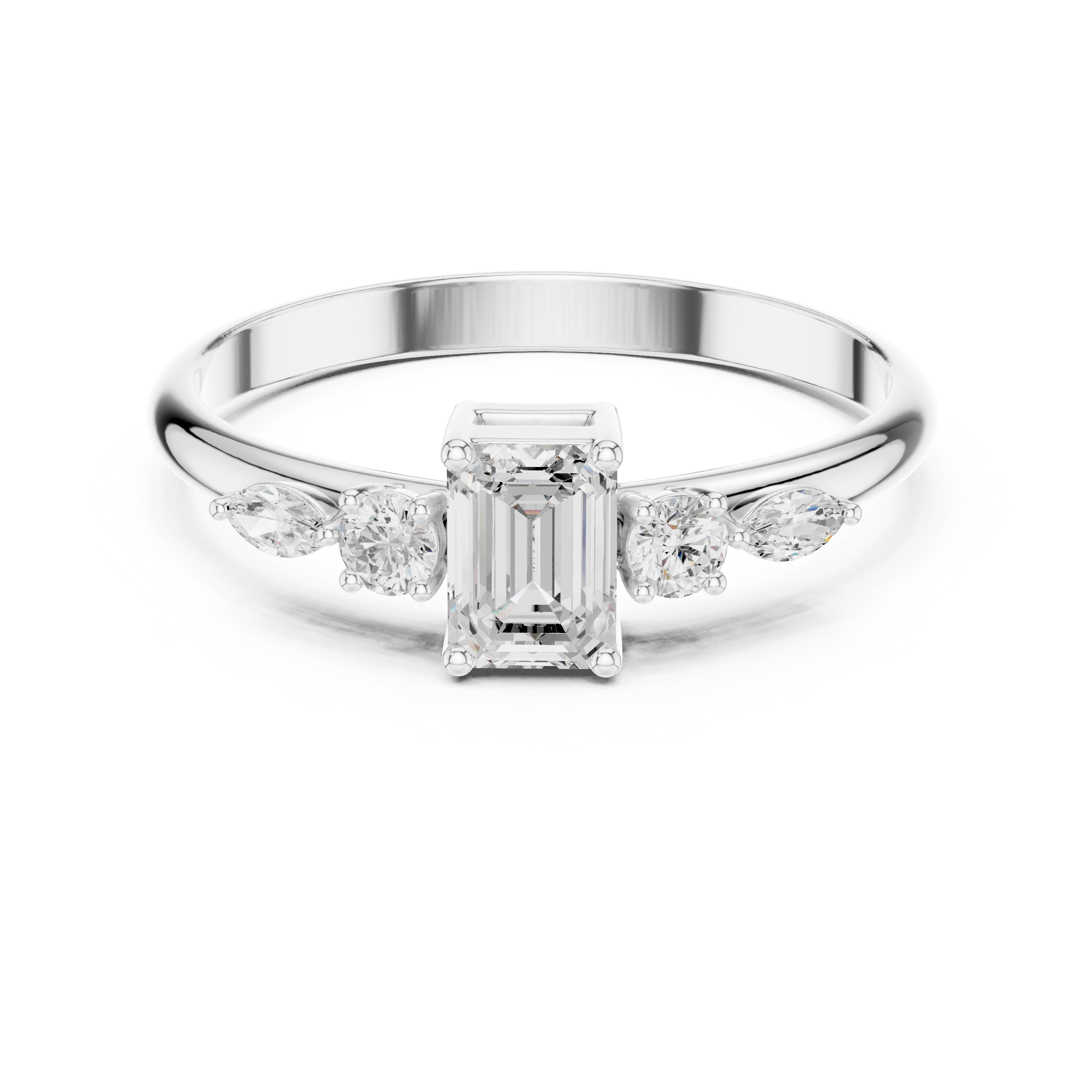 Exquisite Multi-Shape Diamond Lab Grown Diamond Ring